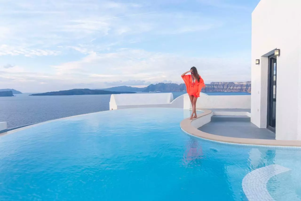 hôtel santorin avec piscine privée