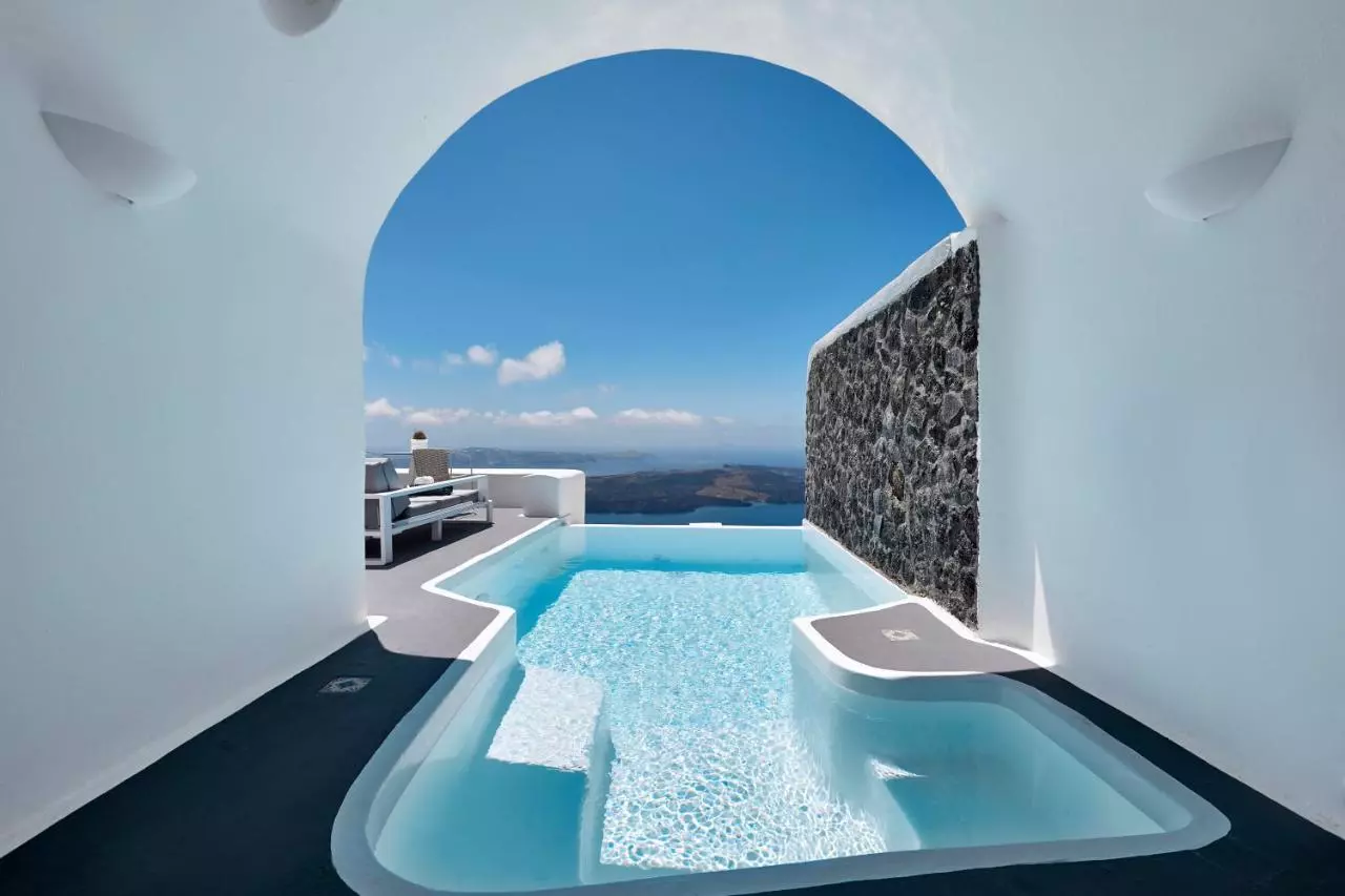 hôtel santorin avec piscine privée