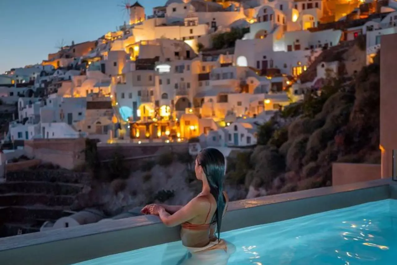 hôtel santorin avec piscine privée